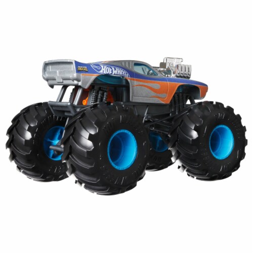 Hot Wheels Monster Trucks Rodger Dodger - 1:24 Scale Oversized [Purple/Orange] Perspective: top