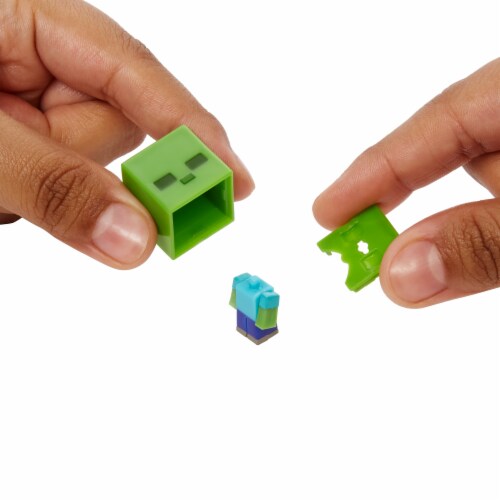 Mattel Minecraft Mini Zombie Figurine Perspective: top
