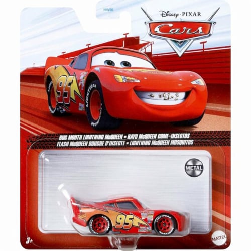Disney Pixar Die-Cast 1:55 Scale Cars, Bug Mouth Lightning McQueen Perspective: top