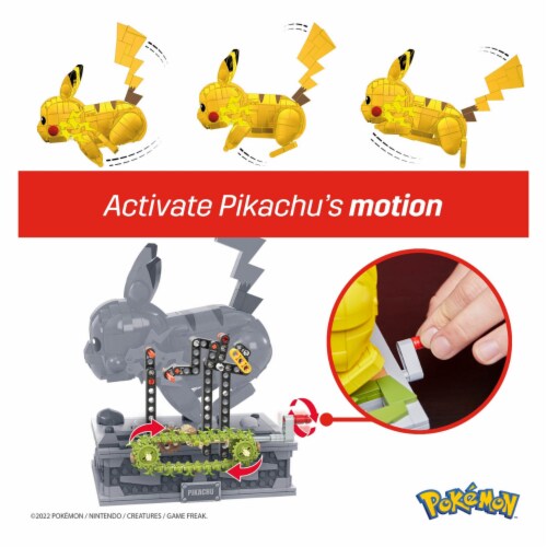 Mega Pokemon Motion Pikachu Toy Perspective: top