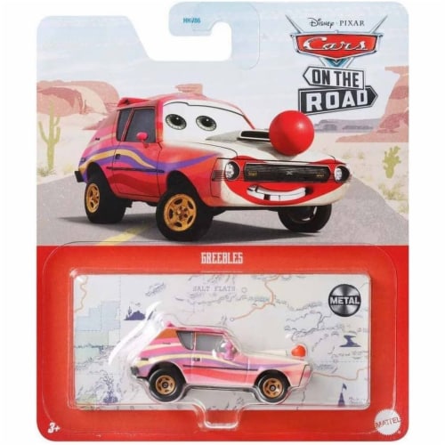Disney Cars On The Road Greebles The Clown Car 1:55 Scale Die-cast Vehicle Perspective: top