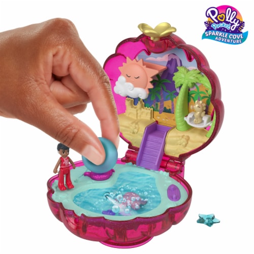 Mattel Polly Pocket Sparkle Cove Adventure Compact Toy Perspective: top