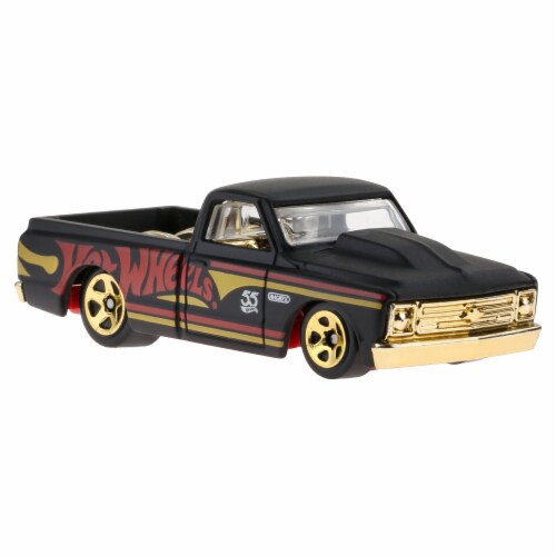 Mattel HLK02 Hot Wheels 55th Anniversary Pearl & Chrome 2023 67 Chevy C10 Diecast Car Perspective: top