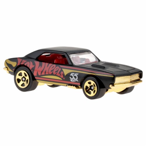 Mattel HLK08 Hot Wheels 55th Anniversary Pearl & Chrome 2023 67 Camaro Diecast Car Perspective: top