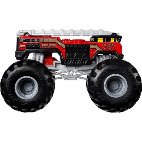 Mattel HNM77 Hot Wheels Monster Trucks Oversized Monster Truck - 5 Alarm Perspective: top
