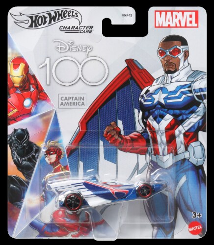 Mattel® Hot Wheels® Captain America Toy Car Perspective: top