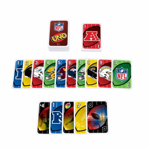 Mattel® UNO® NFL Card Game Perspective: top