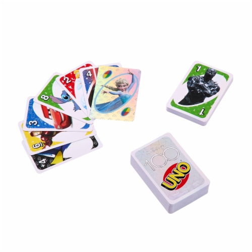 Mattel® UNO® Disney 100 Card Game Perspective: top