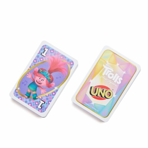 Mattel Trolls 3 Uno Game Perspective: top