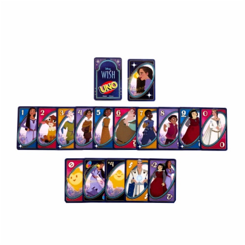 Mattel® Disney Wish Uno Card Game Perspective: top