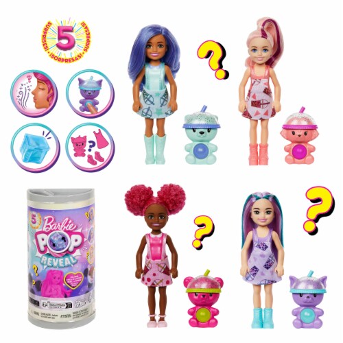 Mattel Barbie Chelsea Pop Reveal Bubble Tea Series Doll Perspective: top