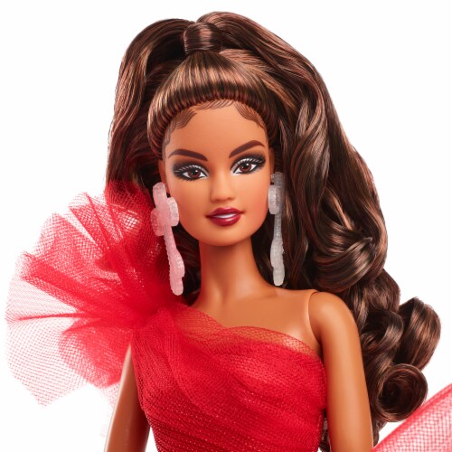 Mattel 2024 Holiday Barbie Doll Perspective: top