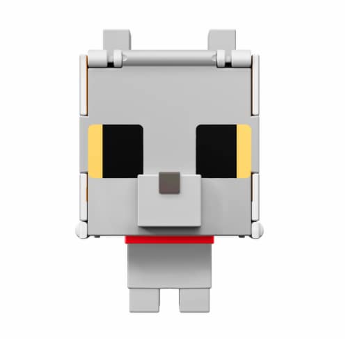 Minecraft Flippin Figs™ Calico Cat British Shorthair Cat Action Figure Perspective: top