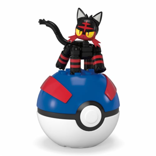 MEGA™ Pokemon™ Litten With Great Ball Building Set Perspective: top