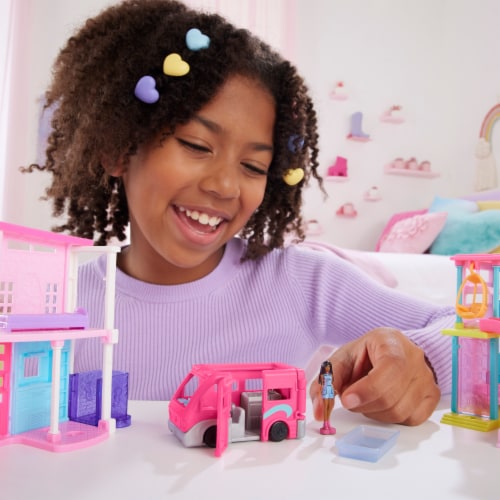 Mattel® Barbie Mini BarbieLand Doll and Vehicle Perspective: top