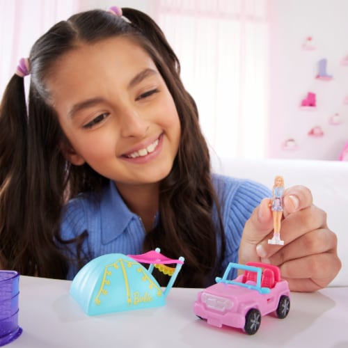 Mattel® Barbie Mini BarbieLand Doll and Vehicle Perspective: top