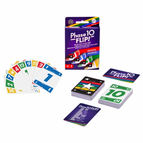 Mattel Phase 10 Flip!™ Card Game Perspective: top
