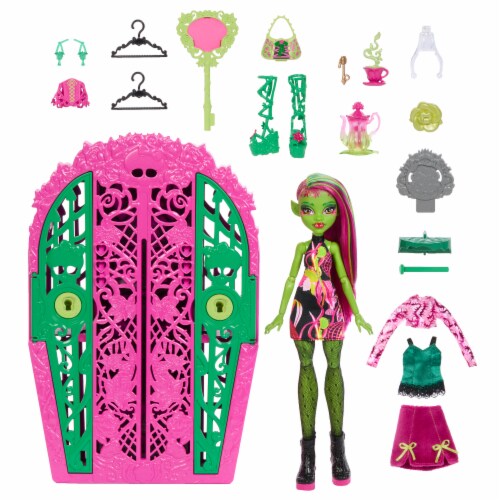 Mattel Monster High™ Skulltimate Secrets Venus Mcflytrap™ Doll Set Perspective: top