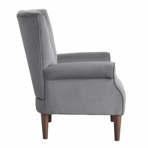 Lexicon Massa Velvet Accent Chair in Dark Gray 1 Gerbes Super