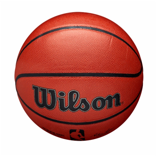 Wilson Sporting Goods NBA Authentic Indoor Basketball - Orange/Black Perspective: top