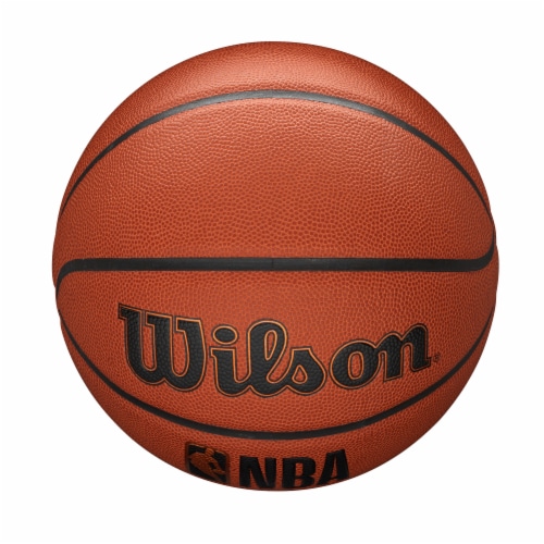 Wilson Sporting Goods NBA Forge Intermediate Size Basketball - Orange/Black Perspective: top