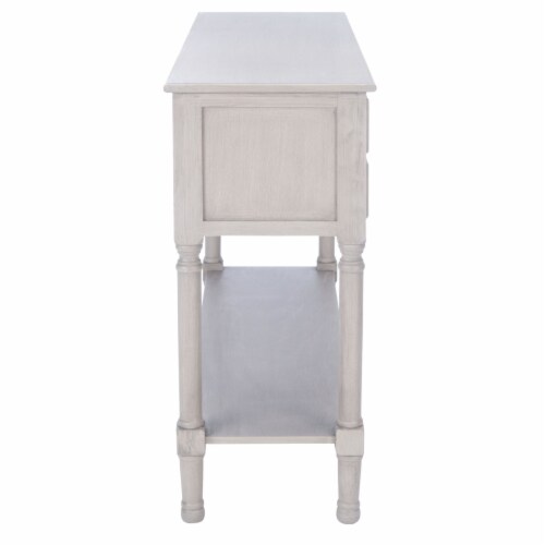 SAFAVIEH Haines 4-Drawer Console Table Greige Perspective: top
