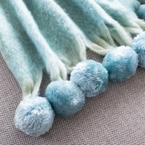 Safavieh Shae Aqua Throw Perspective: top
