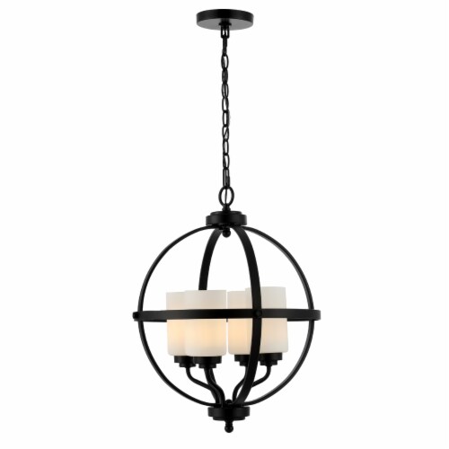 SAFAVIEH Forler 4 Light 17 Inch Pendant | Black | Perspective: top