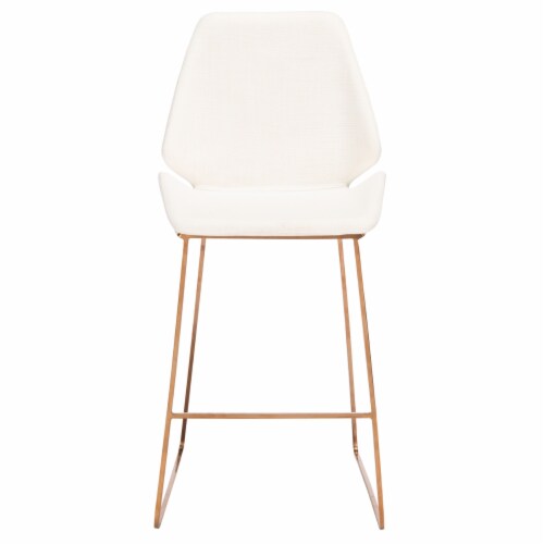 SAFAVIEH Masami Counter Stool White / Gold Perspective: top