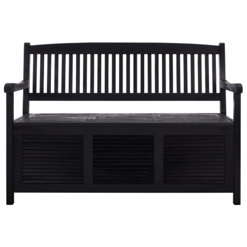 Outdoor black storage bench best sale