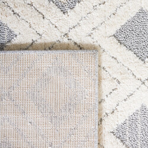 Safavieh Martha Stewart Lucia Shag Area Rug - White/Light Gray Perspective: top