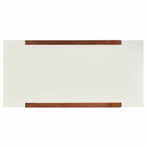 SAFAVIEH Marwood Desk White / Brown Perspective: top