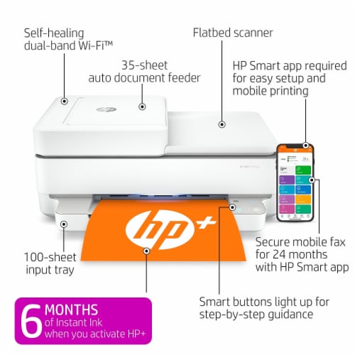 HP ENVY 6455e All-in-One Wireless Color PrinterBonus Ink Perspective: top