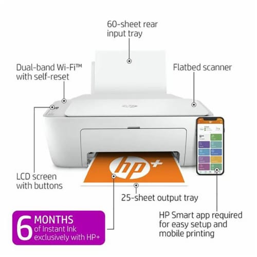 HP DeskJet 2752e AIO w/ HP+ Perspective: top