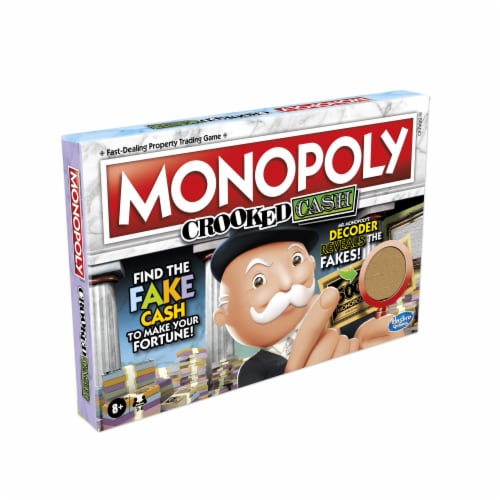 Hasbro Gaming Monopoly Crooked Cash Board Game Perspective: top