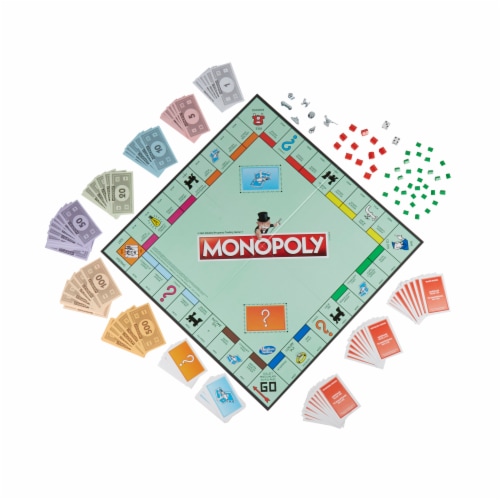 Hasbro Gaming Monopoly Board Game Perspective: top