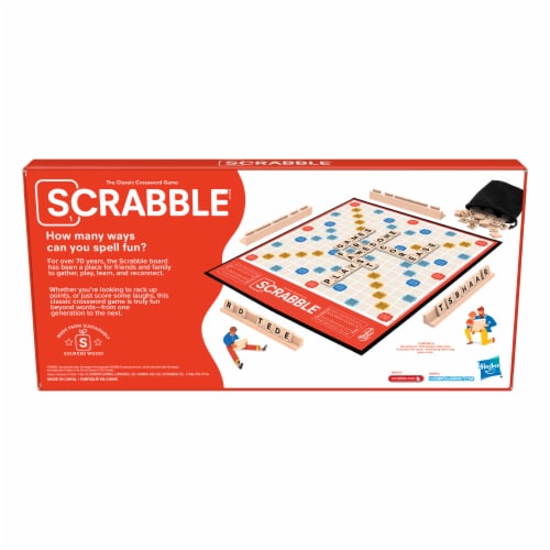 Hasbro Classic Scrabble Refresh Board Game Perspective: top