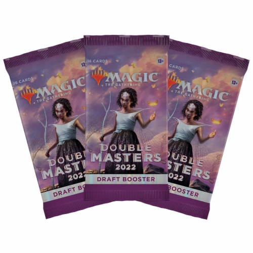 Magic: The Gathering Double Masters 2022 3-Booster Draft Pack Perspective: top