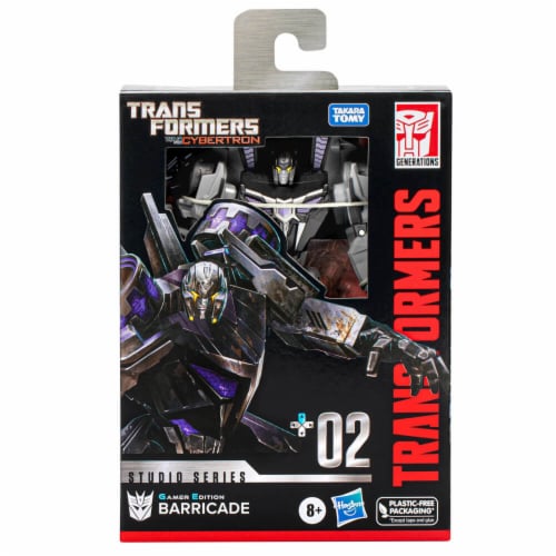Hasbro F7234 4.5 inch Transformers Studio Series Deluxe 02 Gamer Edition Barricade Action Figure Perspective: top