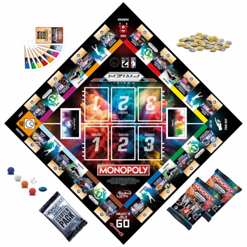 Monopoly® Prizm™: NBA 2nd Edition Board Game Perspective: top