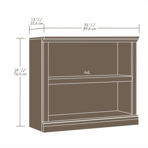 Home Square 2 Shelf Wood Bookcase Set in Washington Cherry (Set of 2) Perspective: top