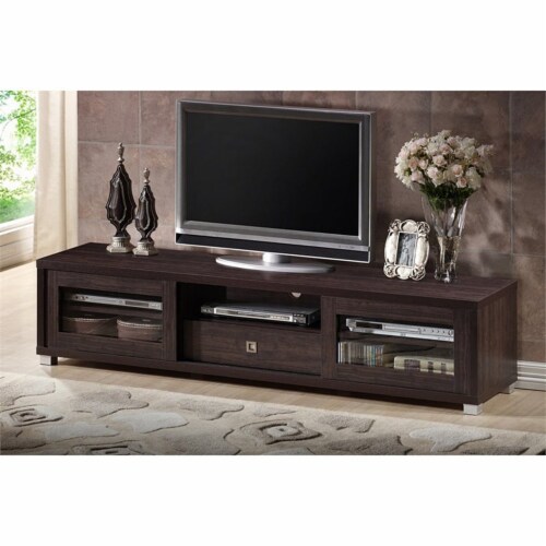 Tall espresso shop tv stand