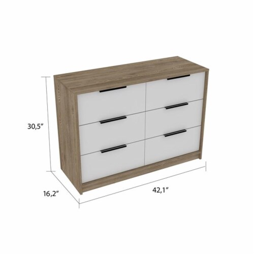 Bowery Hill 4 Drawer Dresser In Pine White 1 Foods Co