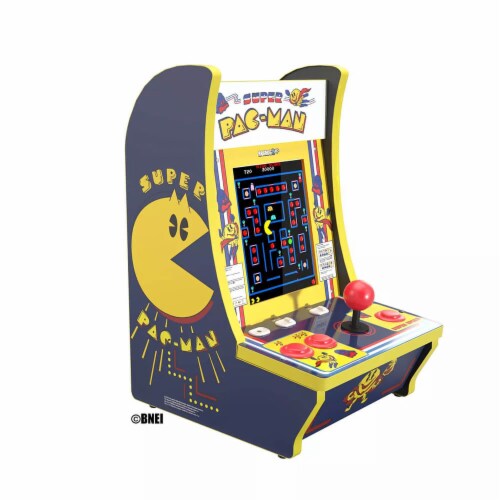 Super Pacman Countercade W/lit Marquee and Headphone Jack Perspective: top