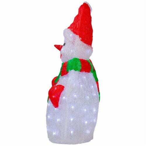 Northlight 25  Lighted Commercial Grade Acrylic Christmas Snowman Display Decoration Perspective: top