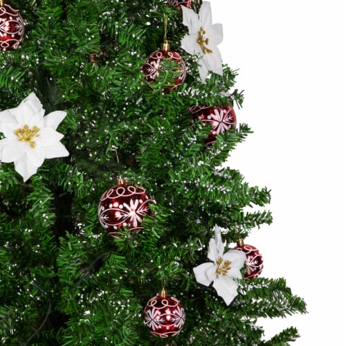 Northlight 6' Green and Red Musical Lighted Snowing Artificial