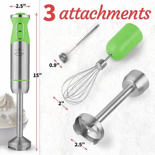 Zulay Kitchen Immersion Hand Blender 500W - Green Perspective: top