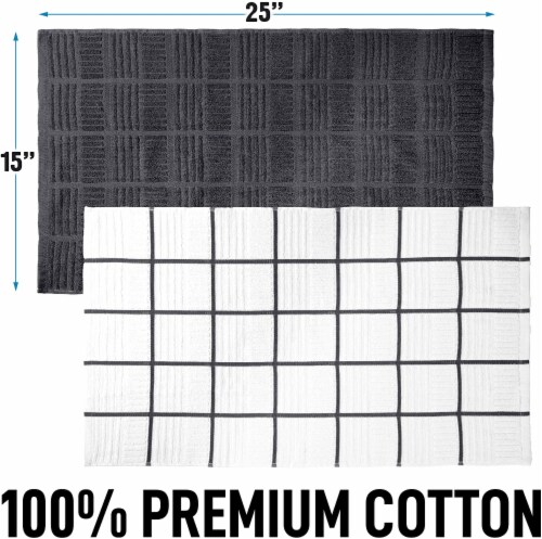 Zulay Kitchen Absorbent Kitchen Towels Cotton - Black, 3 - Gerbes Super  Markets