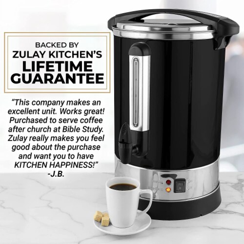 Zulay Commercial Coffee Urn - 100 Cup Fast Brew Stainless Steel Hot  Beverage Dispenser - BPA-Free Commercial Coffee Maker - Hot Water Urn for  Catering