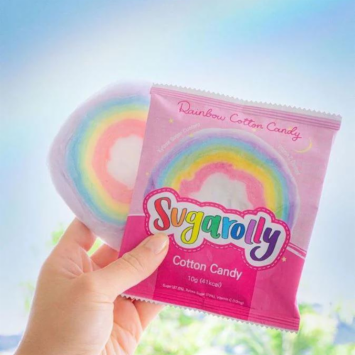 Sugarolly Rainbow Cotton Candy (Pack of 15) Perspective: top